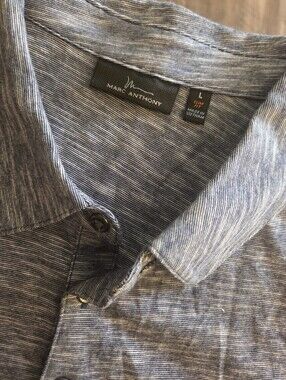 Marc Anthony Men's Polo in Heather Navy Gray